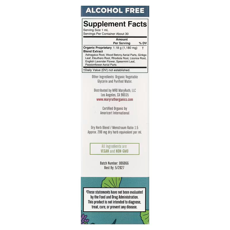 MaryRuth's Organic Kids Focus & Attention Liquid Extract – Alcohol Free, 30 ml