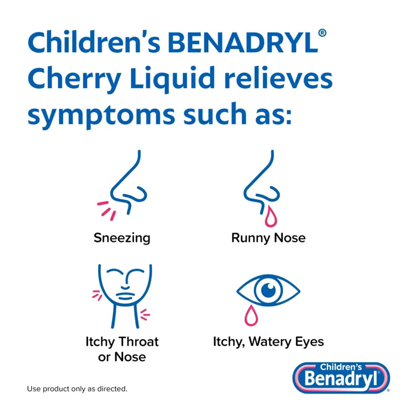 Children Benadryl Allergy Relief Liquid with Diphenhydramine HCl 236ml