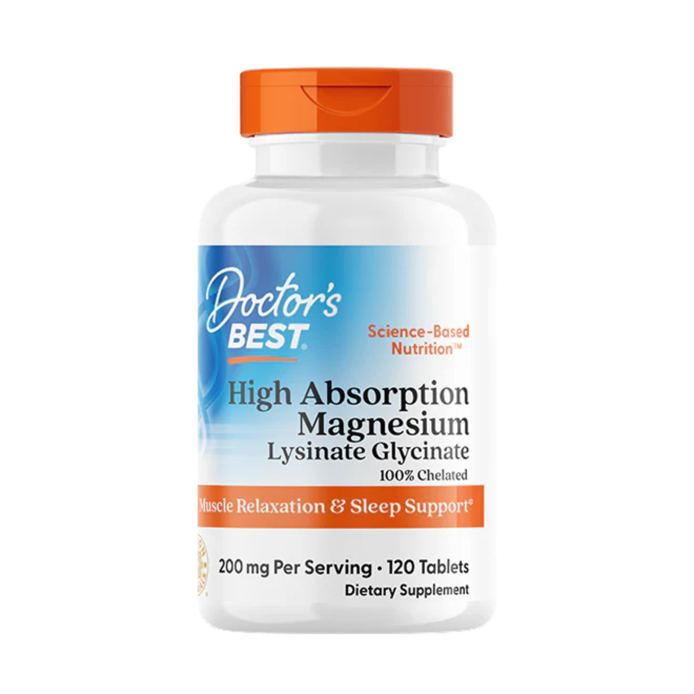 Doctor’s Best High Absorption Magnesium Glycinate Lysinate 200 mg 120 Tablets