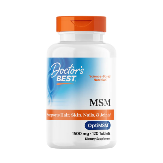 Doctors Best MSM Supports Hair Skin Nails & Joints Non-GMO Gluten Free Vegan 120 Tablets
