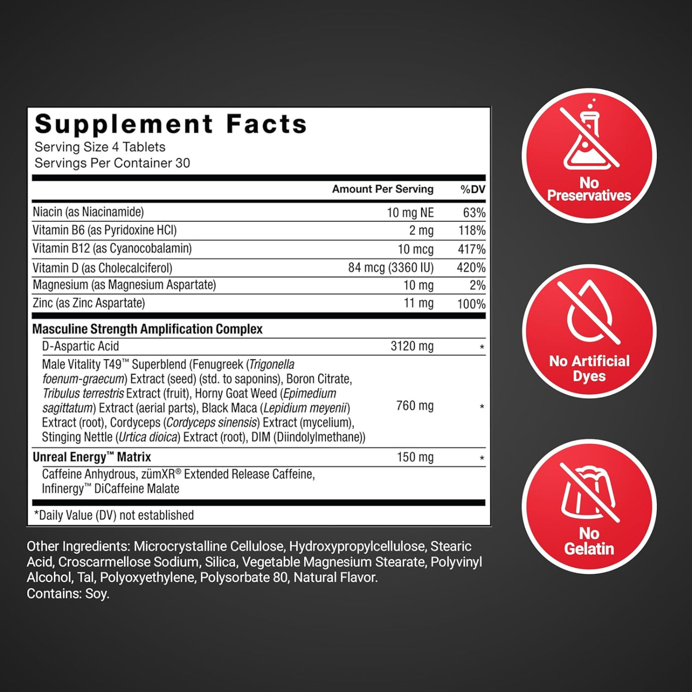 Force Factor Testosterone Test X180 Boost 120 Tabs