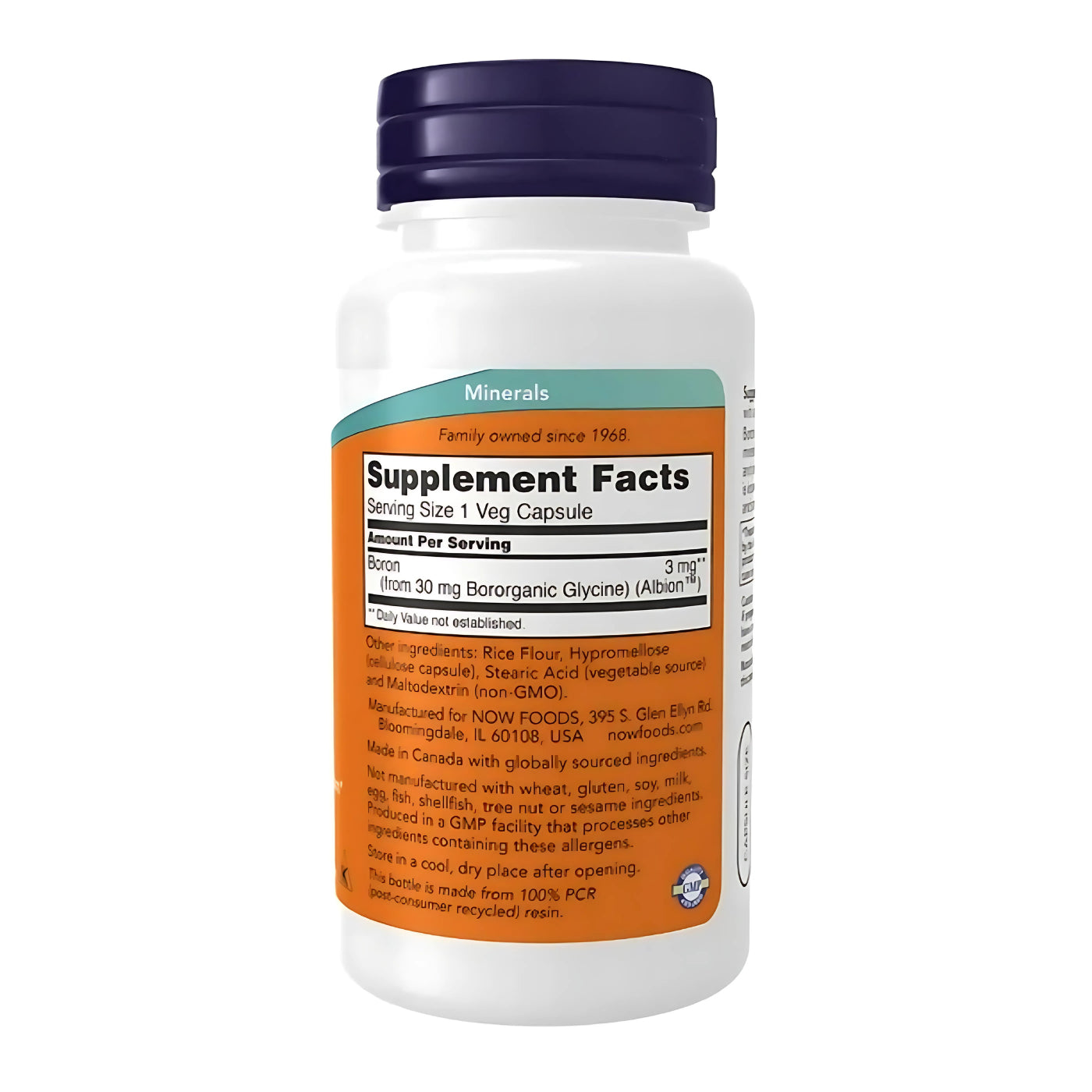 NOW Boron 3 mg 100 Veg Caps