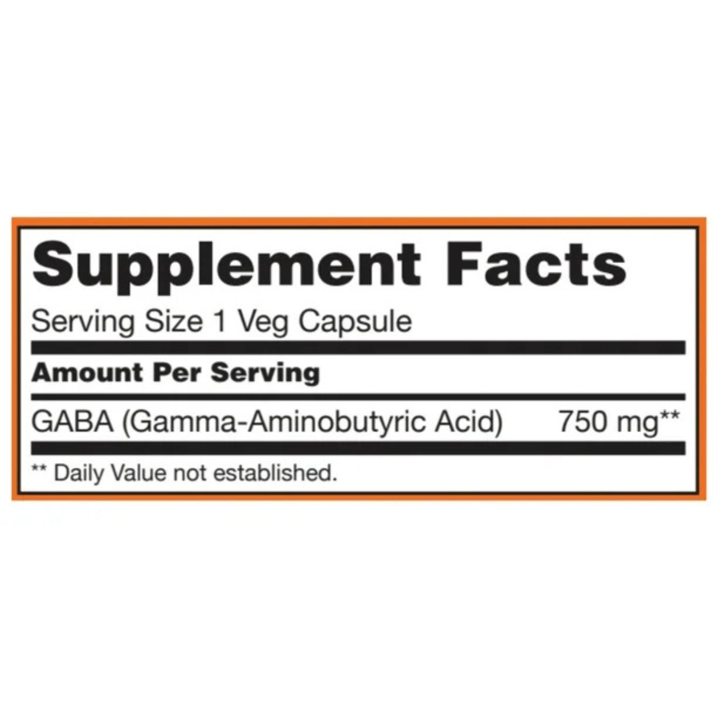 NOW GABA 750mg 100 Veg Capsules