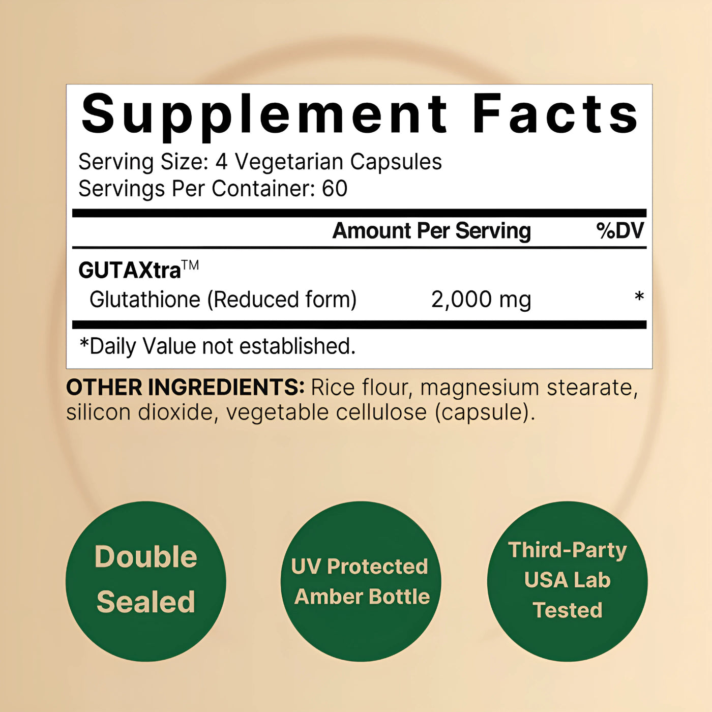 NatureBell Glutathione 2000 mg 240 Veg Capsules