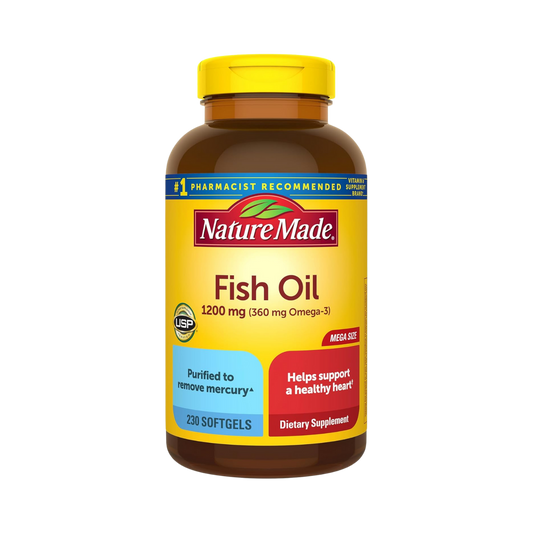 Nature Made Fish Oil 1200mg Omega-3 360mg 300 Softgels