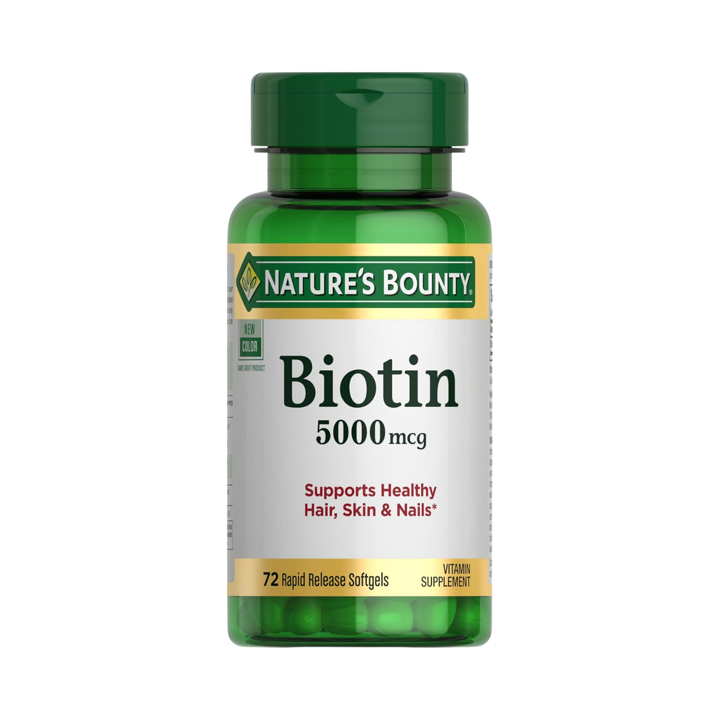 Nature’s Bounty Biotin (5,000 mcg) – 72, 150 Softgels