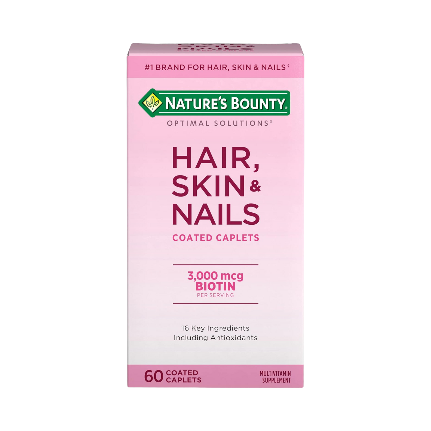 Nature’s Bounty Hair, Skin & Nails Multivitamin with Biotin (3,000 mcg) – 60 capsules