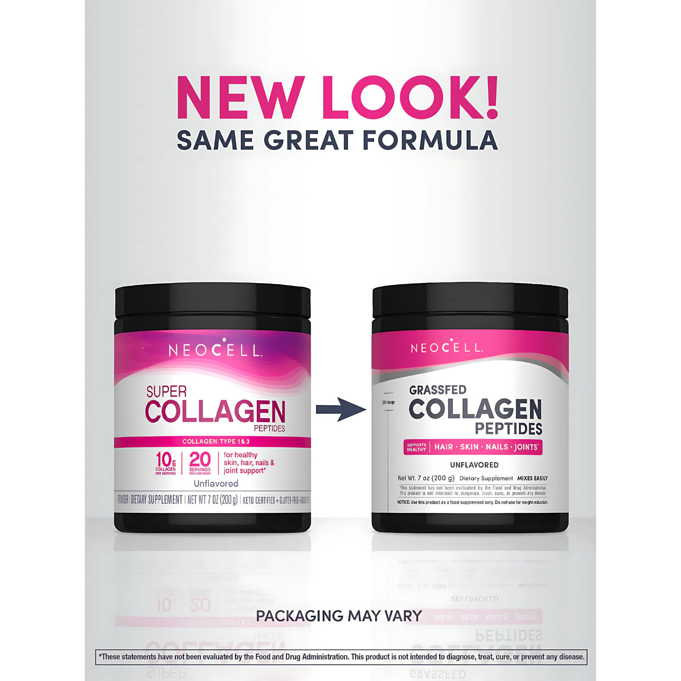 NeoCell GrassFed Collagen Peptides 200g and 400g Powder