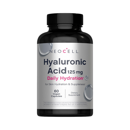 Neocell Hyaluronic Acid Daily Hydration for Skin Hydration & Suppleness 125mg 60 Capsules