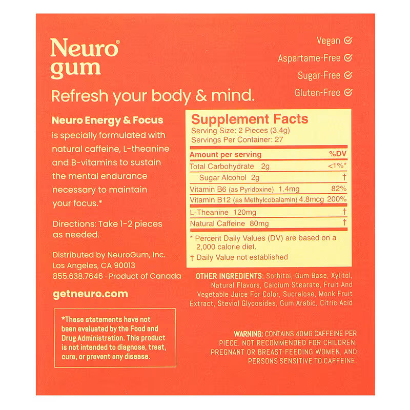 NeuroGum Energy & Focus Gum