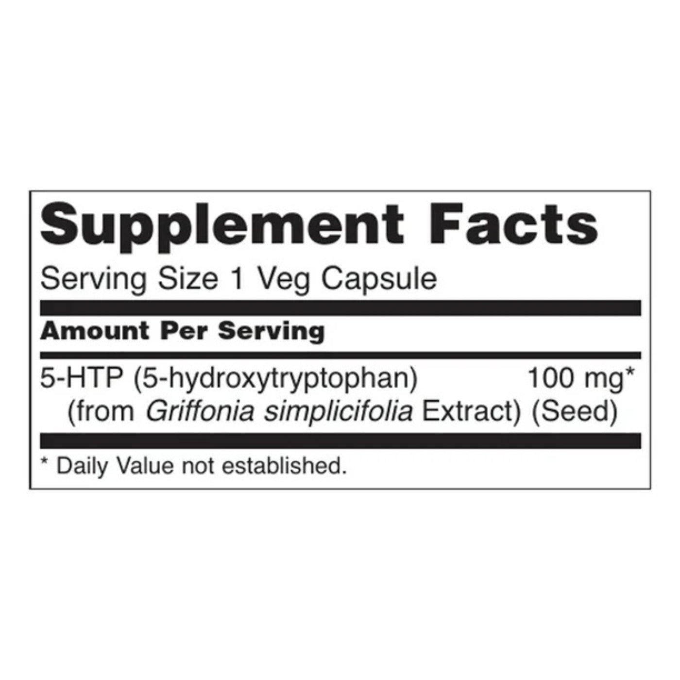 Now 5-HTP 100mg 60 Veg Capsules
