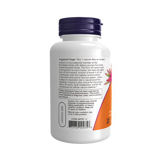 Now Inositol 500 mg Veg Capsules