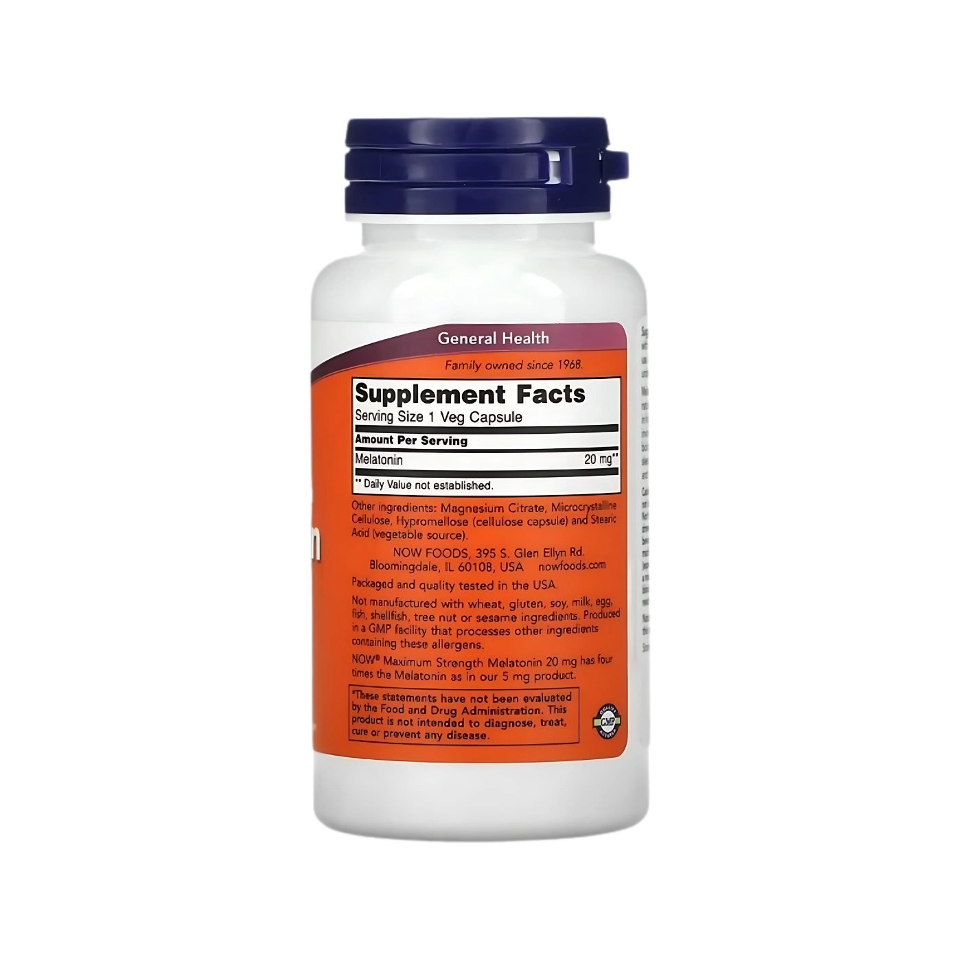 Now Melatonin 10, 20 mg 90pcs, 100pcs Veg Capsules