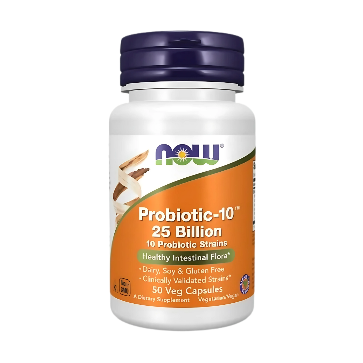 Now Probiotic-10 25 Billion 10 Probiotic Strains 50 Veg Caps