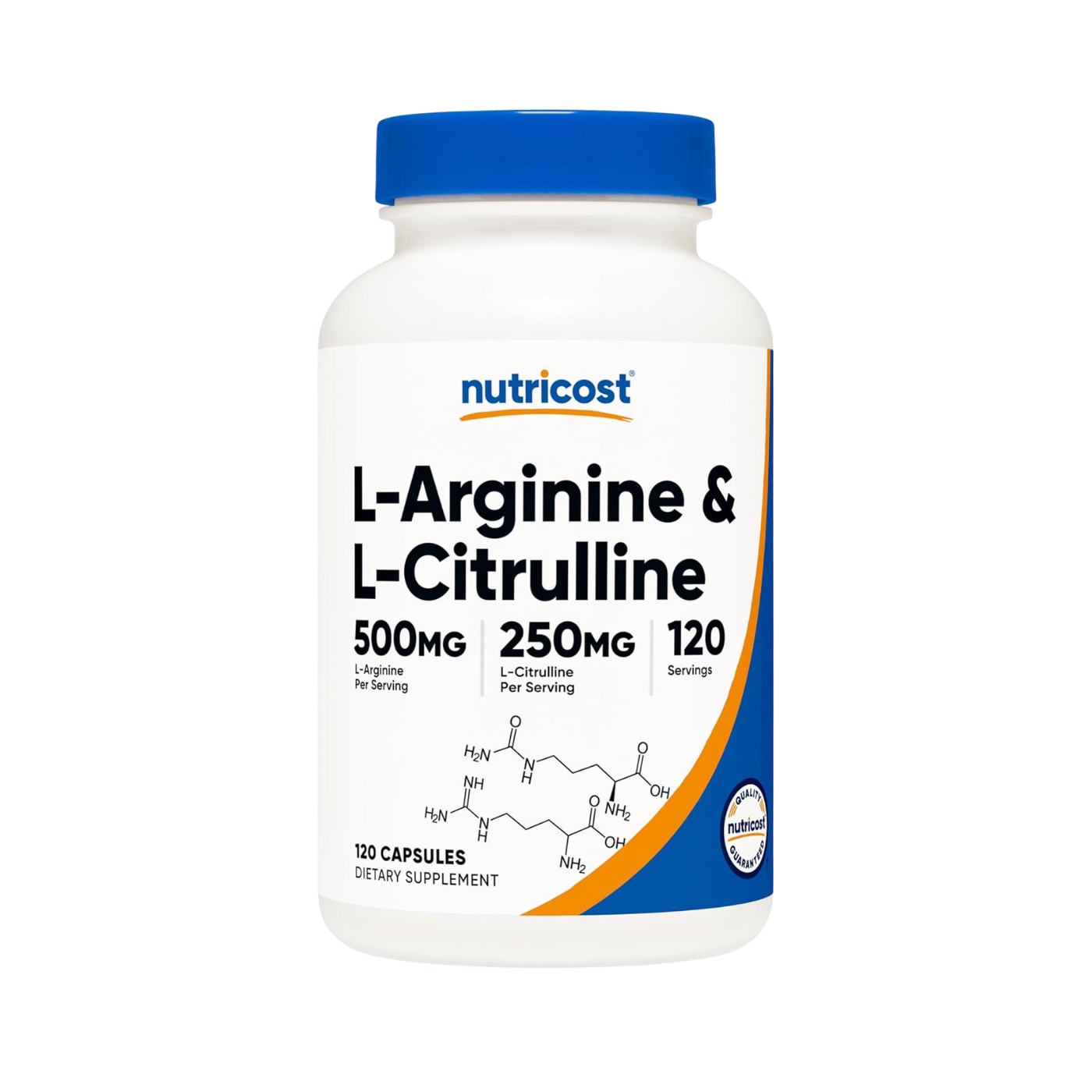 Nutricost L-Arginine L-Citrulline Complex 750mg, 120 Capsules - Non-GMO