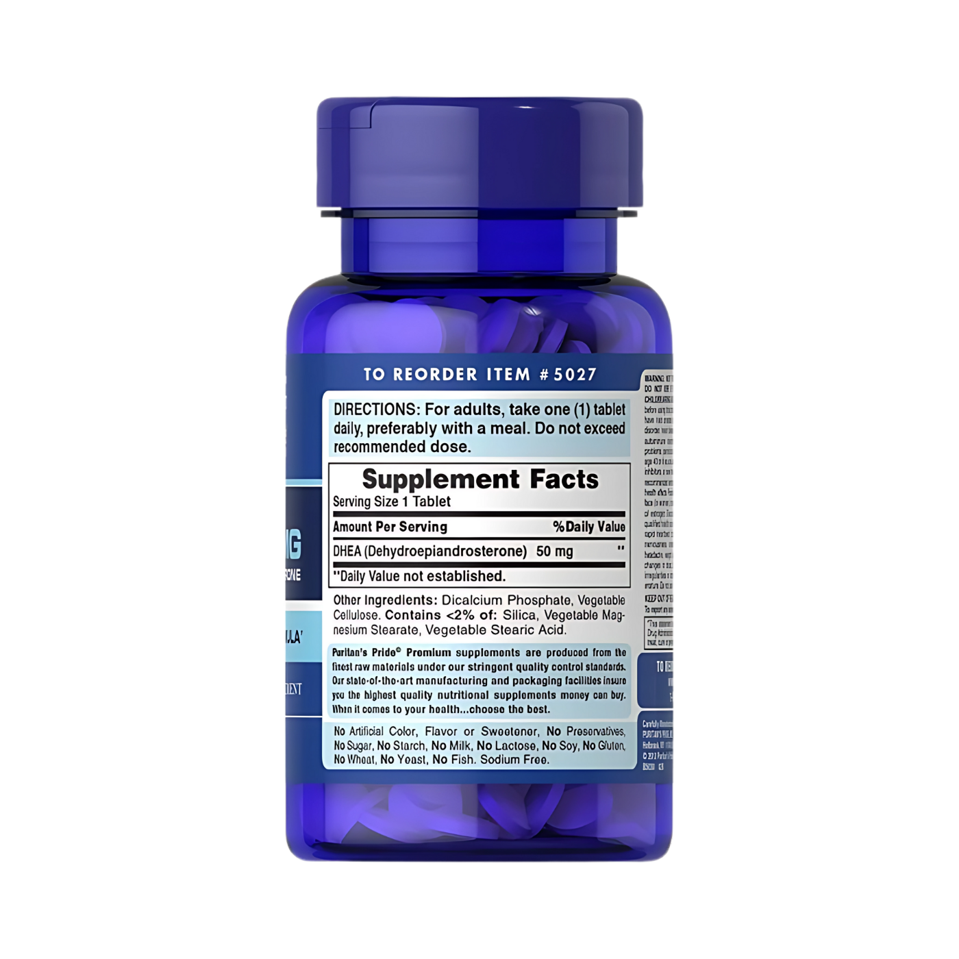 Puritan's Pride DHEA 50 mg DEHYDROEPIANDROSTERONE Tabs