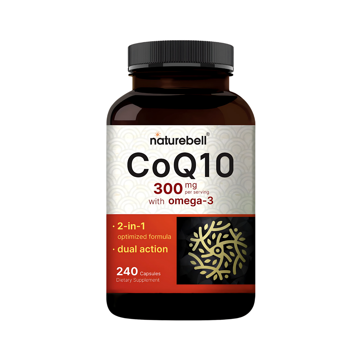 NatureBell CoQ10 with Omega-3 300 mg 240 Capsules