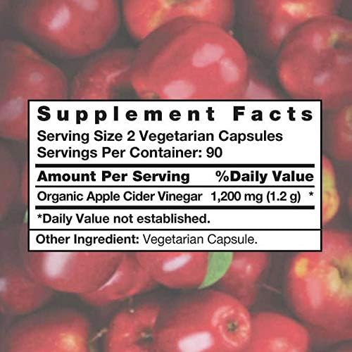 Nature’s Truth Extra Strength Apple Cider Vinegar 1200 mg 180 Veg caps