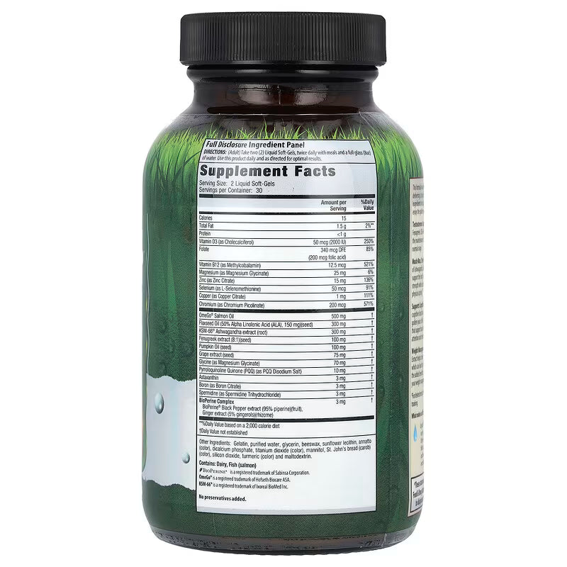 Irwin Naturals Testosterone UP for Men 60+ – 60 Liquid Softgels