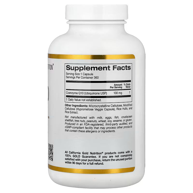 California Gold Nutrition CoQ10 – USP Grade Ubiquinone, 100 mg