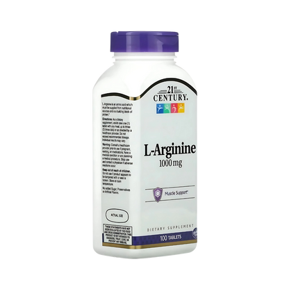 21st Century L-Arginine 1000mg 100 Tablets