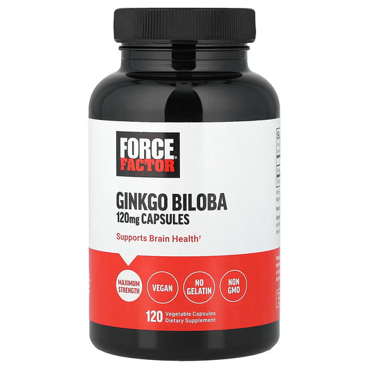 Force Factor Ginkgo Biloba – 120 mg, 120 Vegetable Capsules