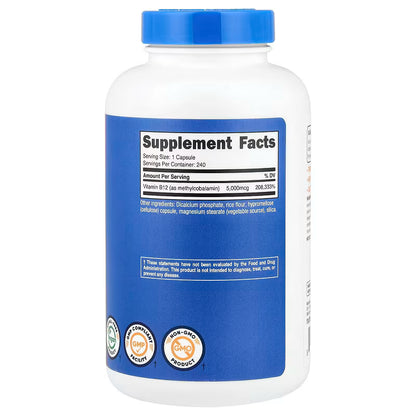 Nutricost Vitamin B12 – Methylcobalamin Capsules