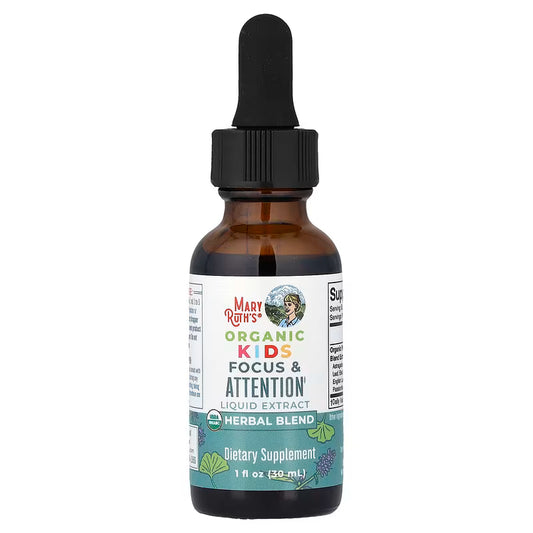 MaryRuth's Organic Kids Focus & Attention Liquid Extract – Alcohol Free, 30 ml