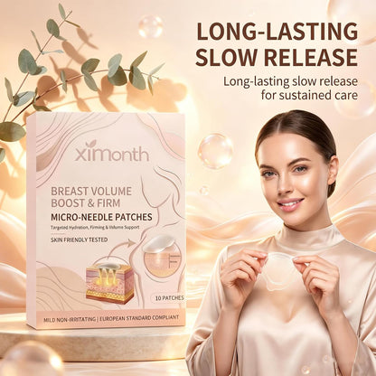 Ximonth Breast Volume Boost & Firm – Micro-Needle Patches, 10 Patches