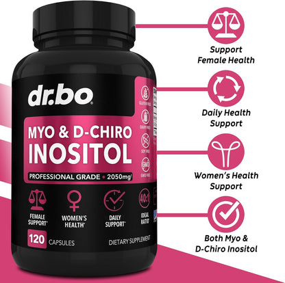 dr.bo Myo & D-Chiro Inositol 2050 mg Professional Grade – 120 capsules
