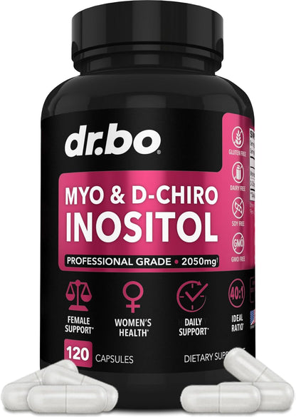 dr.bo Myo & D-Chiro Inositol 2050 mg Professional Grade – 120 capsules