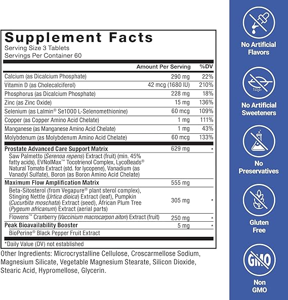 Force Factor Prostate Advanced 180 Tablets