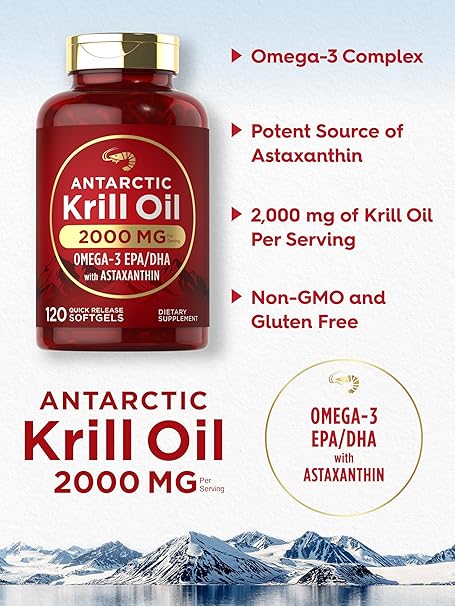 Carlyle Antartic Krill Oil (2,000 mg) Omega-3 with Astaxanthin