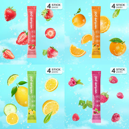 Venture Pal Sugar Free 7 Electrolytes & 5 Vitamins 16 Sticks Powder Pack 5.08 oz 144g