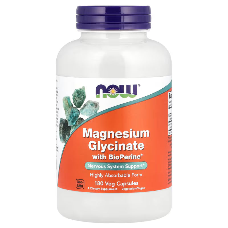 NOW Foods Magnesium Glycinate with BioPerine® – Veg Capsules