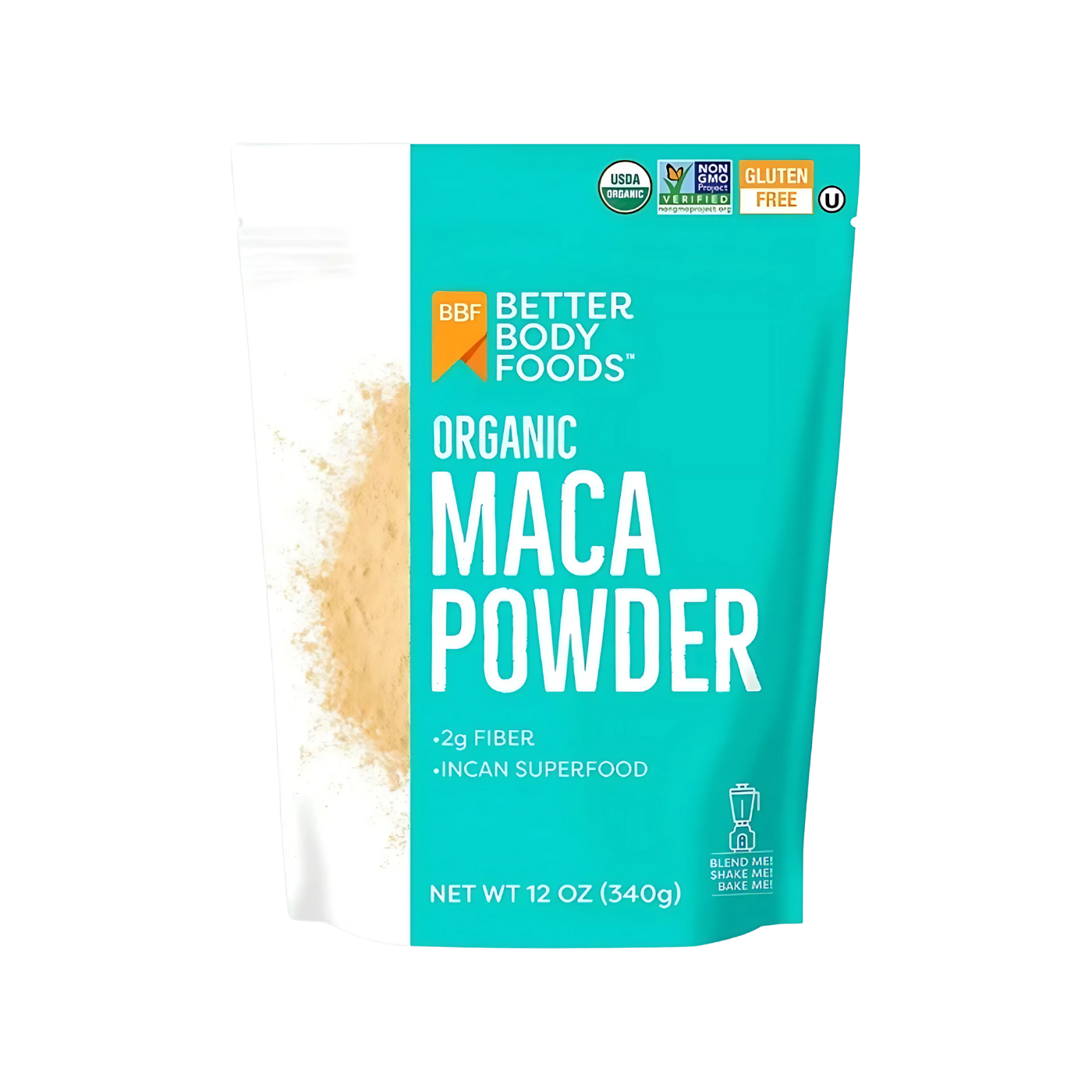Better Body Foods Organic Maca Powder with 2g Fiber 340 gm Powder