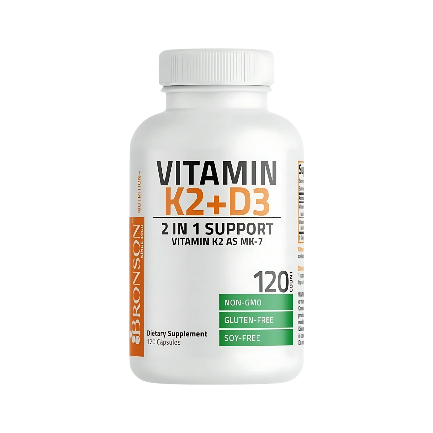 Bronson Vitamin K2 + D3 10,000 IU 60, 120 Count