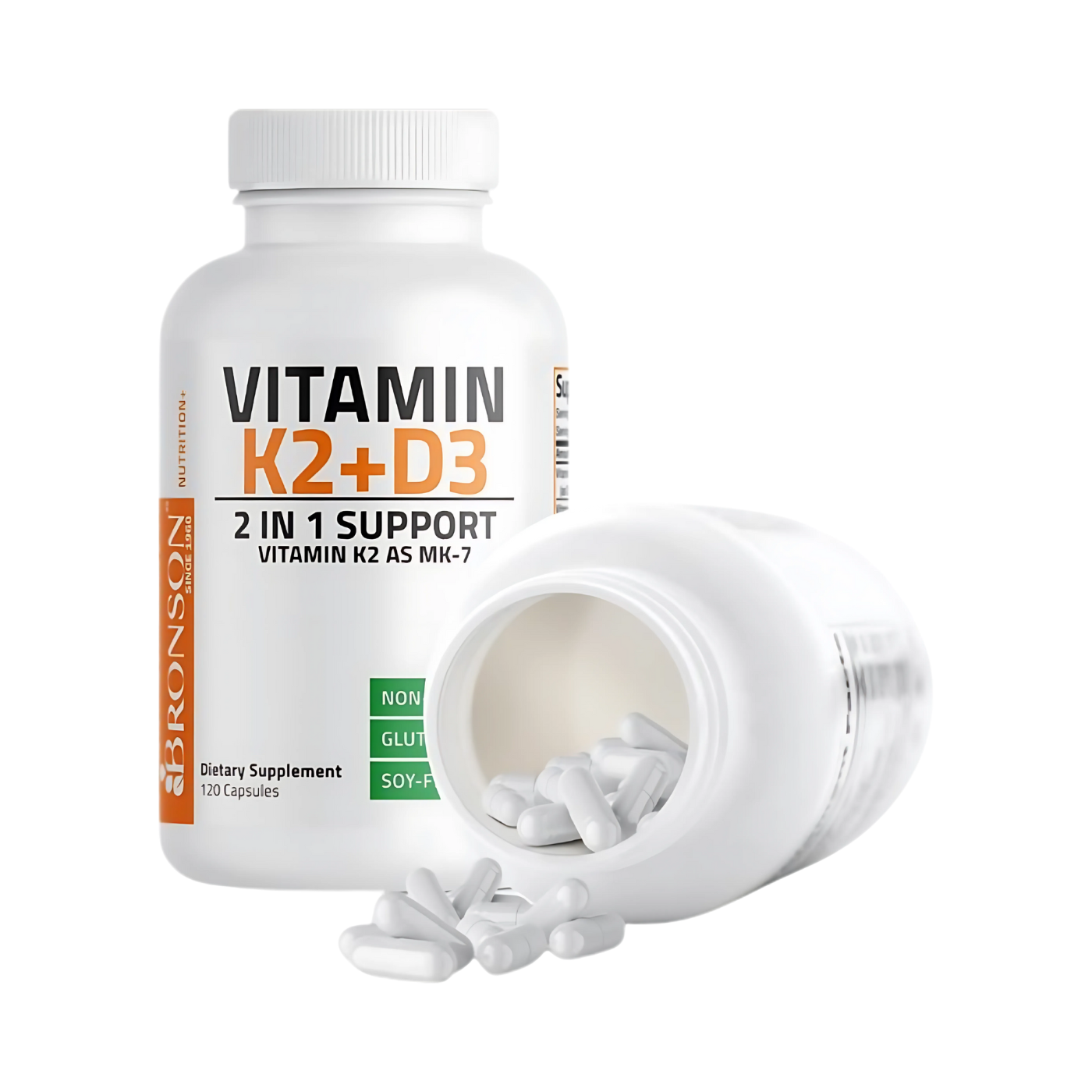 Bronson Vitamin K2 + D3 10,000 IU 60, 120 Count