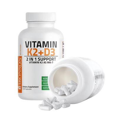 Bronson Vitamin K2 + D3 10,000 IU 60, 120 Count