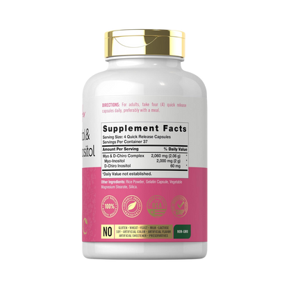 Carlyle Myo-Inositol & D-Chiro Inositol for Women 2060mg 150 Capsules