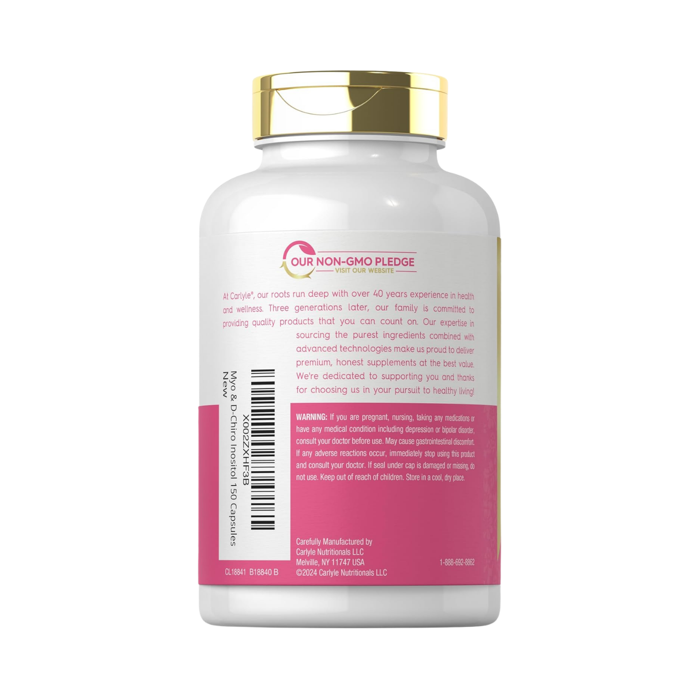 Carlyle Myo-Inositol & D-Chiro Inositol for Women 2060mg 150 Capsules