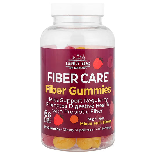 Country Farms, Fiber Care®, Fiber Gummies, Mixed Fruit, 120 Gummies