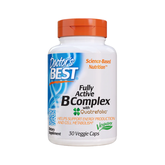 Doctor's Best Fully Active B Complex with Quatrefolic 30 Veggie Caps