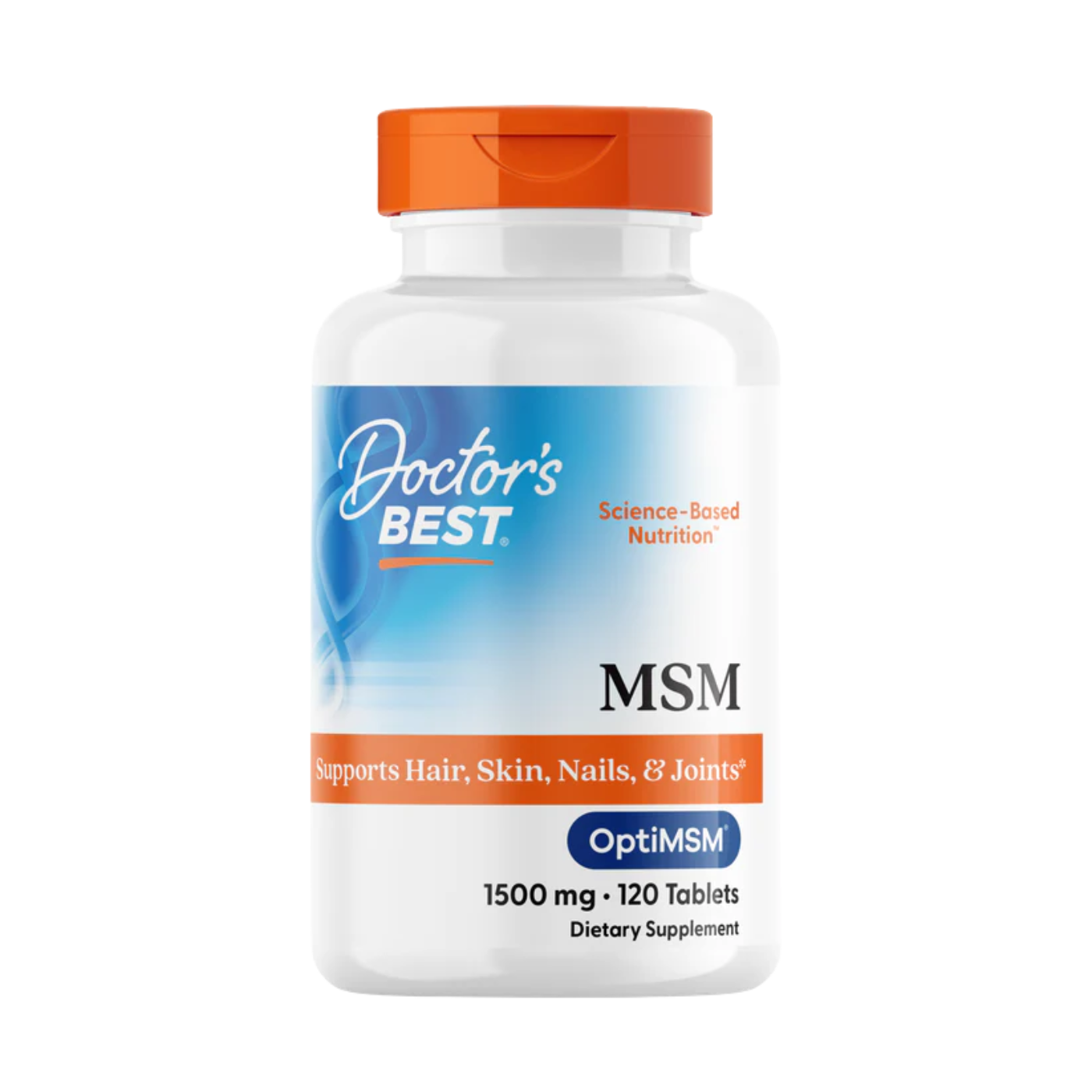 Doctors Best MSM Supports Hair Skin Nails & Joints Non-GMO Gluten Free Vegan 120 Tablets
