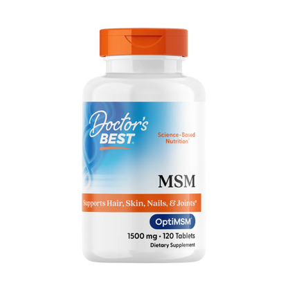 Doctors Best MSM Supports Hair Skin Nails & Joints Non-GMO Gluten Free Vegan 120 Tablets