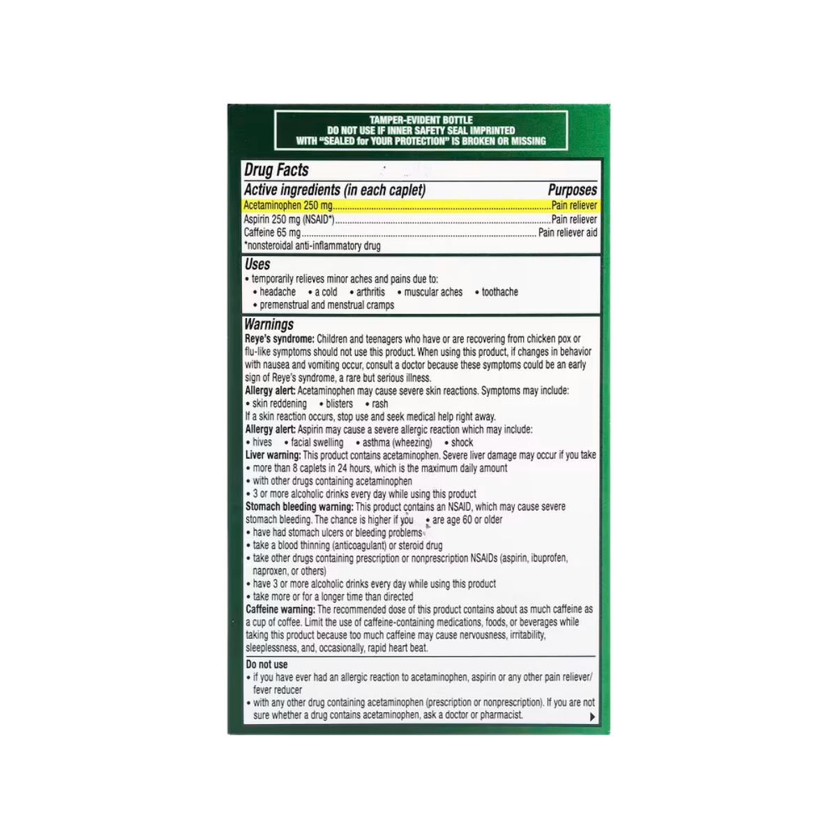 Excedrin, Extra Strength Headache 200 Caplets