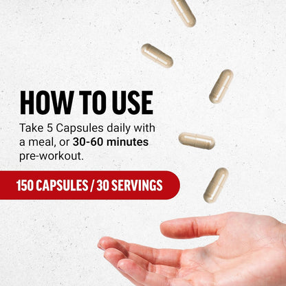 Force Factor 3000mg L-Arginine Nitric Oxide with BioPerine 150 Capsules