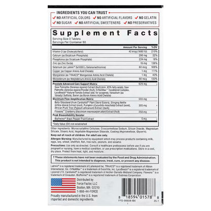 Force Factor Prostate Advanced 180 Tablets