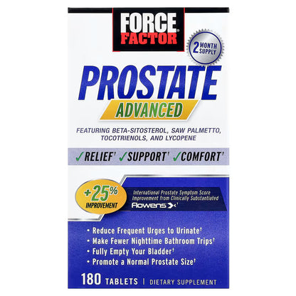 Force Factor Prostate Advanced 180 Tablets