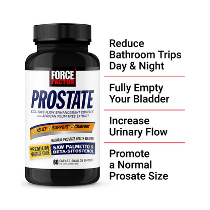 Force Factor Prostate Support Saw Palmetto & Beta Sitosterol Formula 60 Softgels